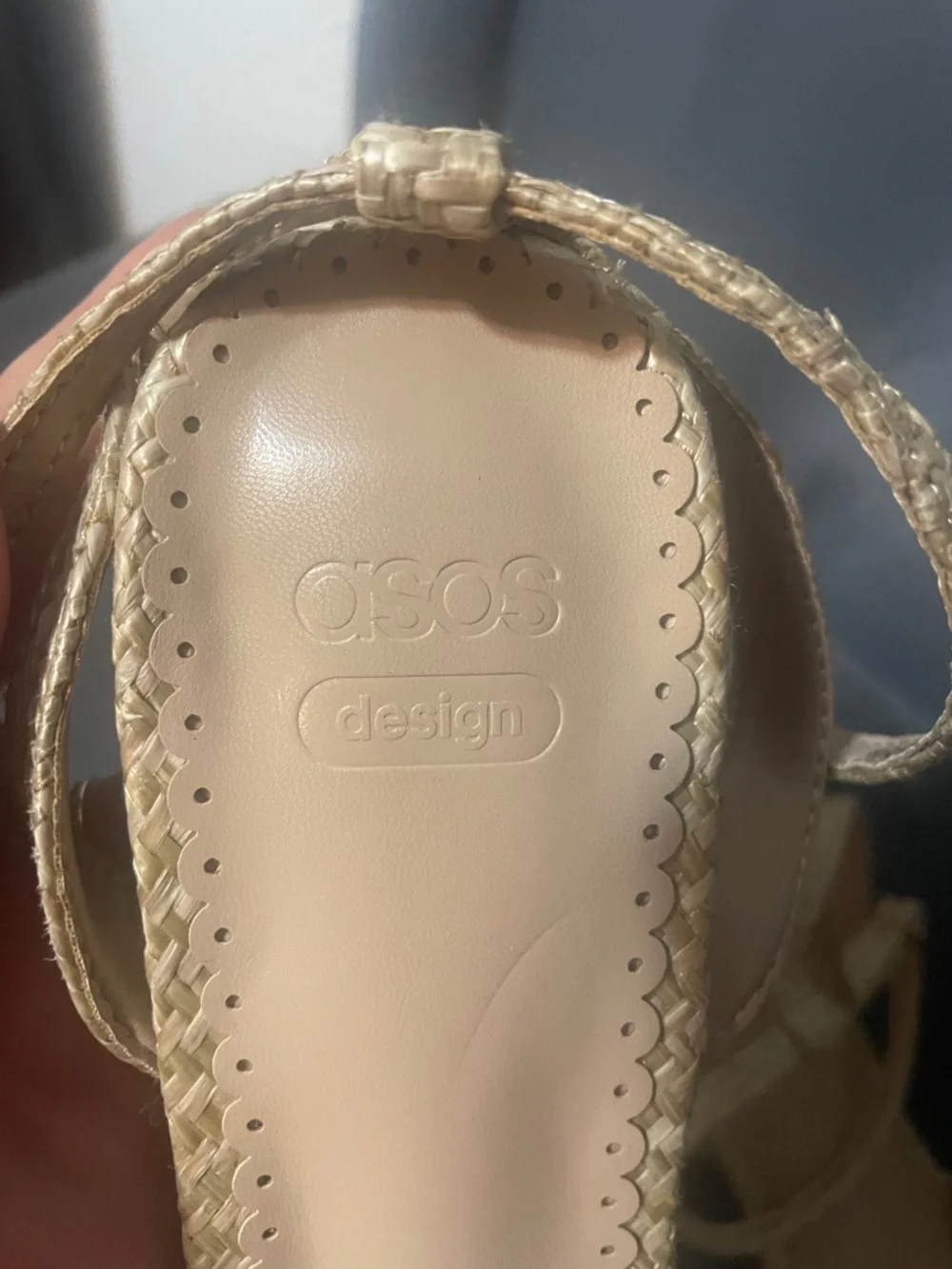 ASOS Tan Woven Knot Ankle-Strap Sandals - Picture 5 of 6